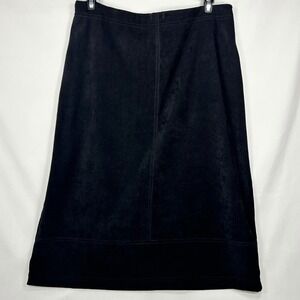 Vintage Studio Vintage Y2K Made In Usa Midi Pencil Midi Skirt 10 Black Suede